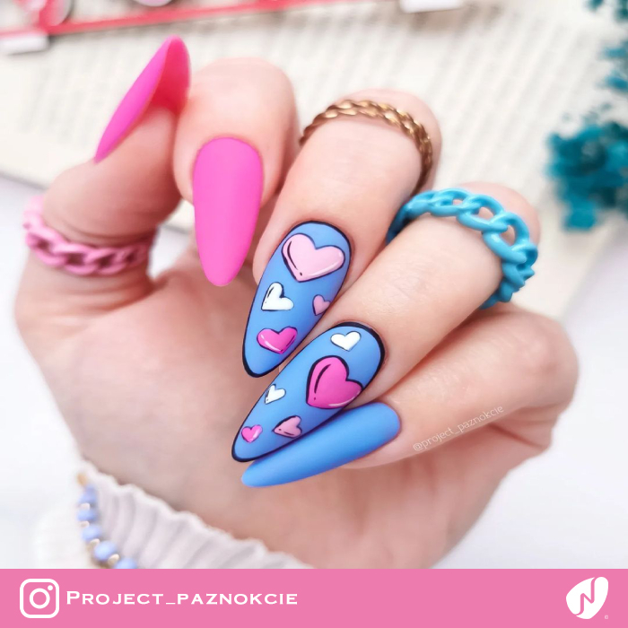 Comic Love Nails